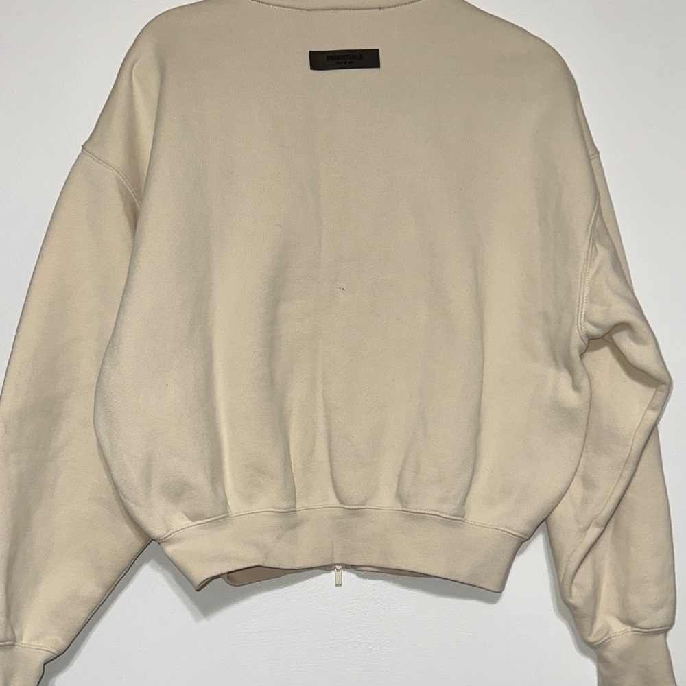 Essentials Cream High-Collar Zip Jacket - image 6